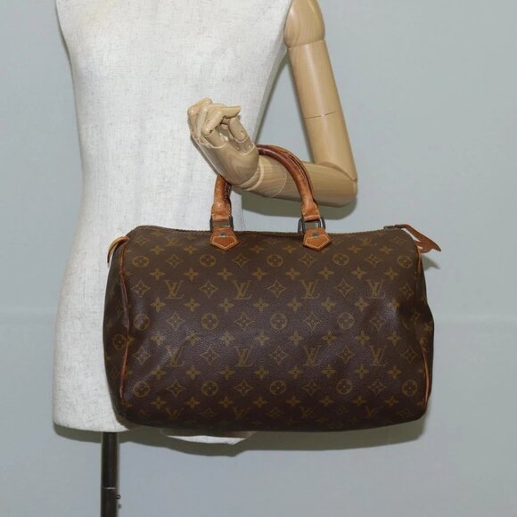 LOUIS VUITTON Monogram Speedy 35 Hand Bag M41524 LV Auth 137076 - Picture 3 of 16